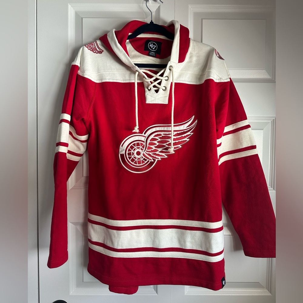 47 Redwings Hockey “Sweater” with Hood